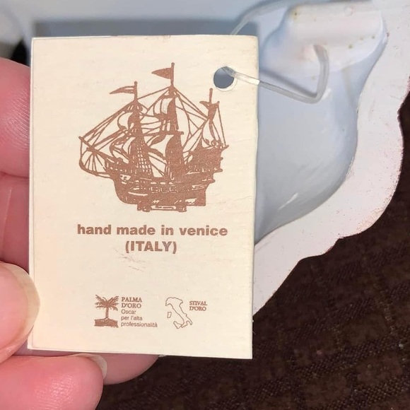 New Vintage Authentic La Maschera Del Galeone Hand Crafted ceramic gems mask - Picture 5 of 5